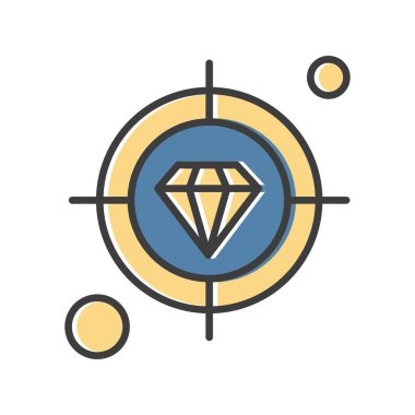  hedef simge, vektör illüstrasyonu