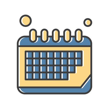  Vektör Takvim Simgesi, vektör illüstrasyonu  