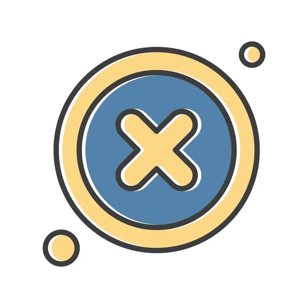 Vektor Kreuz Symbol Einfache Web Illustration — Stockvektor