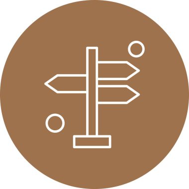 Yönün vektör illüstrasyonu Simgesi