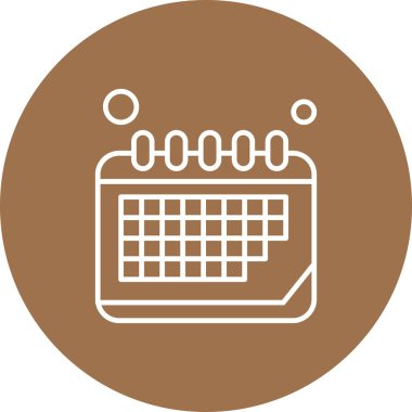  Vektör Takvim Simgesi, vektör illüstrasyonu  