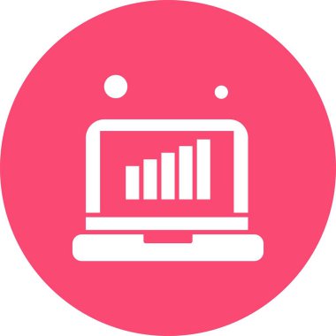 Vektör Laptop Simgesi, vektör illüstrasyonu  