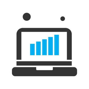 Vektör Laptop Simgesi, vektör illüstrasyonu  