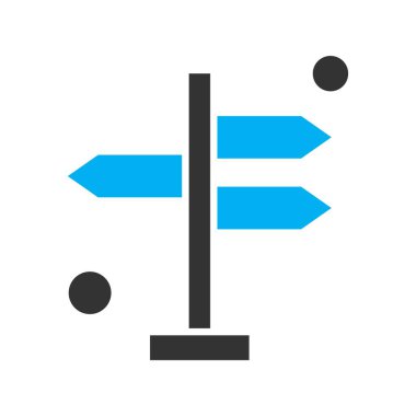 Yönün vektör illüstrasyonu Simgesi