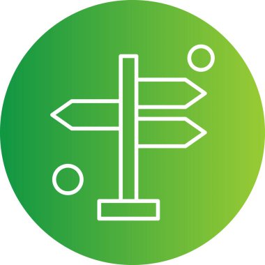 Yönün vektör illüstrasyonu Simgesi