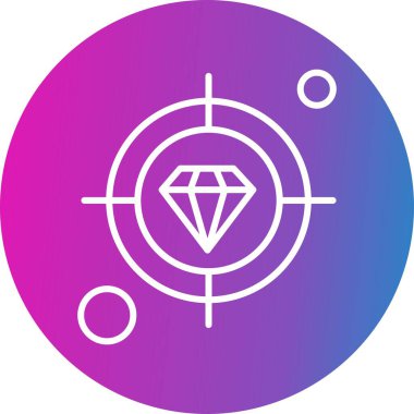  hedef simge, vektör illüstrasyonu