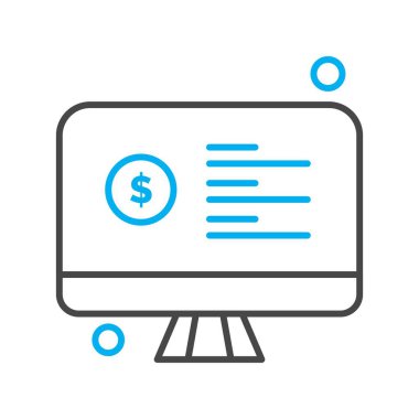  Vektör lcd monitörü Simge dijital resmi 