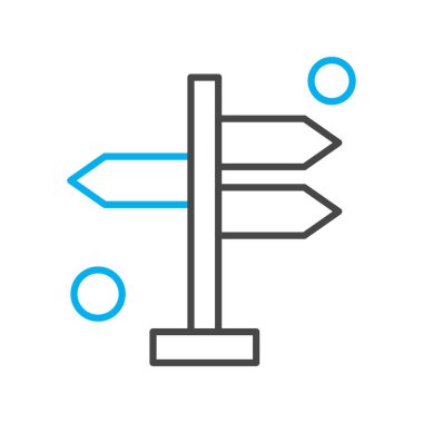 Yönün vektör illüstrasyonu Simgesi