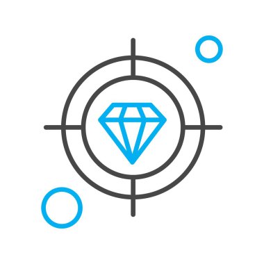  hedef simge, vektör illüstrasyonu