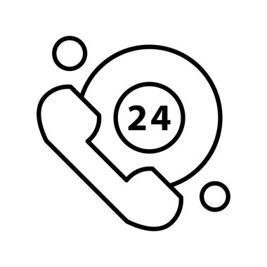 Vektör 24 saat uyarı simgesi