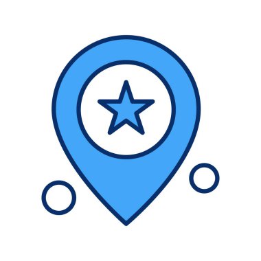 konum web simgesi, vektör illüstrasyonu