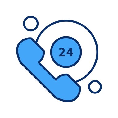 Vektör 24 saat uyarı simgesi