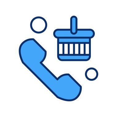 Vektör telefon simgesi, vektör illüstrasyonu  