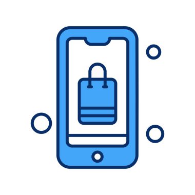 Vektör akıllı telefon simgesi, vektör illüstrasyonu  