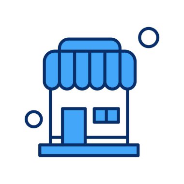 Mağaza simgesinin vektör illüstrasyonu