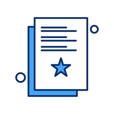 Belgenin vektör illüstrasyonu, basit simge tasarımı