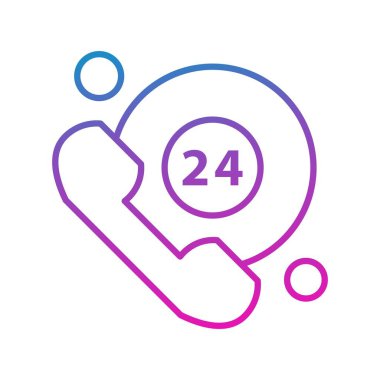 Vektör 24 saat uyarı simgesi