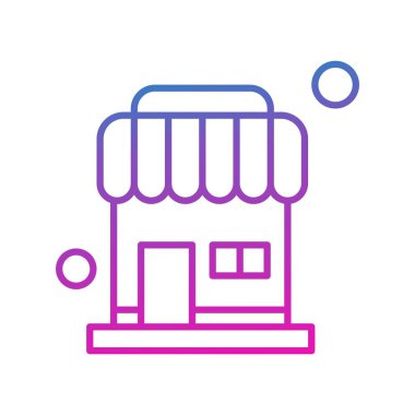 Mağaza simgesinin vektör illüstrasyonu