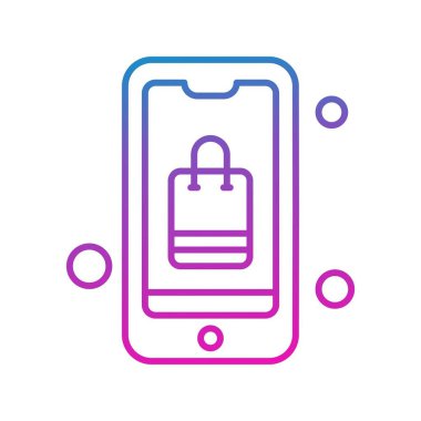 Vektör akıllı telefon simgesi, vektör illüstrasyonu  