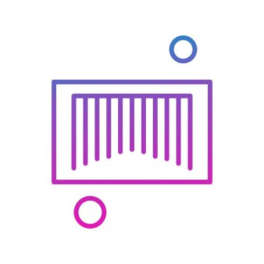 Vektör çubuğu kodlaması Ico, vektör illüstrasyonu