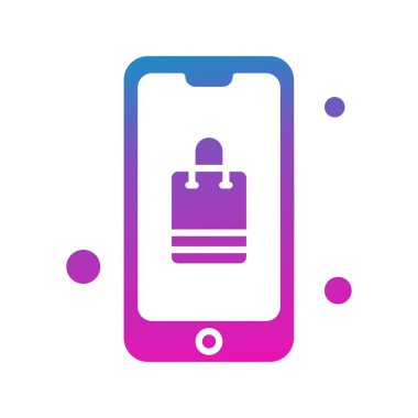 Vektör akıllı telefon simgesi, vektör illüstrasyonu  