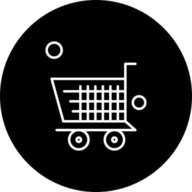 Vector Tramvay Simgesi, alışveriş arabası