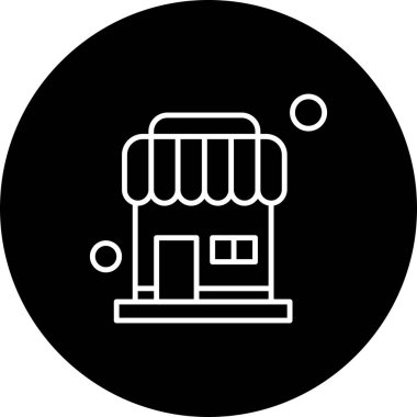 Mağaza simgesinin vektör illüstrasyonu