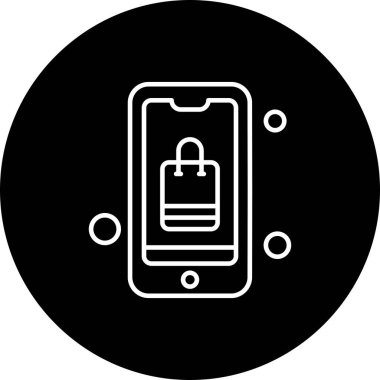 Vektör akıllı telefon simgesi, vektör illüstrasyonu  