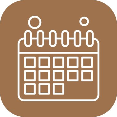  Vektör Takvim Simgesi, vektör illüstrasyonu 