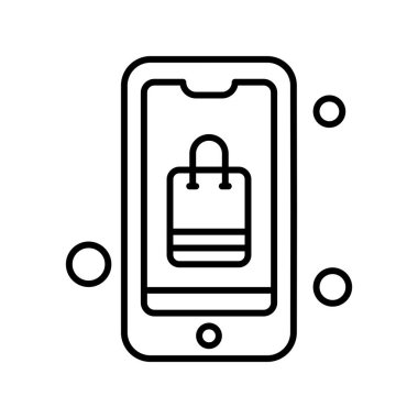 Vektör akıllı telefon simgesi, vektör illüstrasyonu  