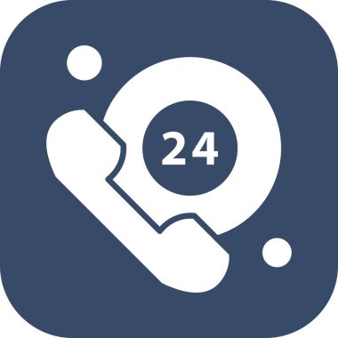 Vektör 24 saat uyarı simgesi