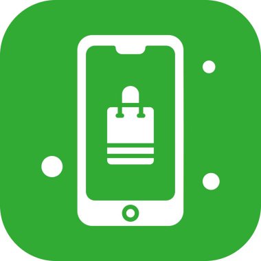 Vektör akıllı telefon simgesi, vektör illüstrasyonu  