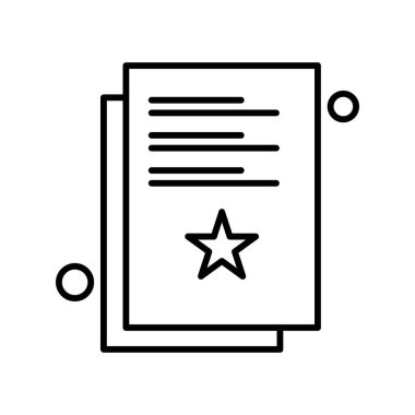 Belgenin vektör illüstrasyonu, basit simge tasarımı