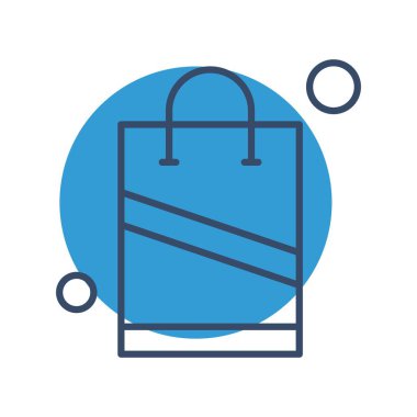 Alışveriş poşeti simgesinin vektör illüstrasyonu