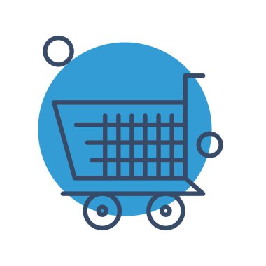 Vector Tramvay Simgesi, alışveriş arabası