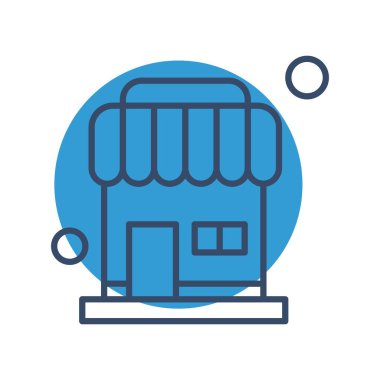 Mağaza simgesinin vektör illüstrasyonu