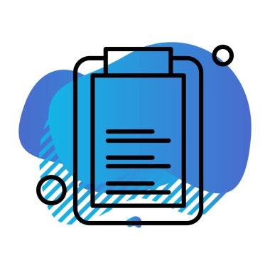 Belgenin vektör illüstrasyonu, basit simge tasarımı