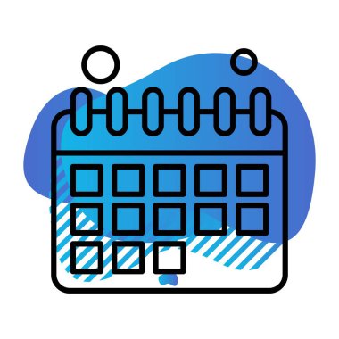  Vektör Takvim Simgesi, vektör illüstrasyonu  