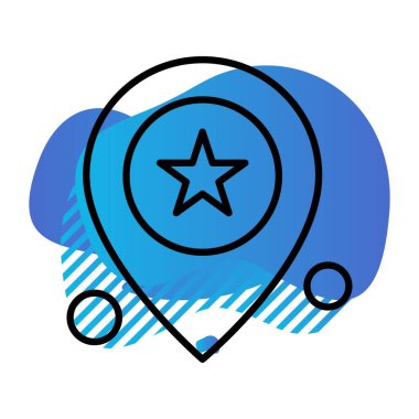 konum web simgesi, vektör illüstrasyonu