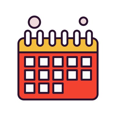  Vektör Takvim Simgesi, vektör illüstrasyonu  