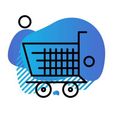 Vector Tramvay Simgesi, alışveriş arabası