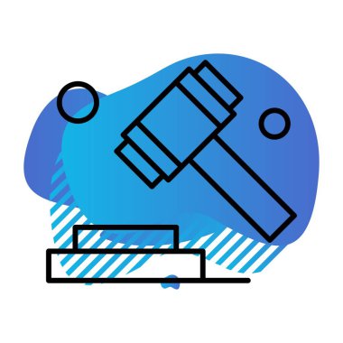  Vektör Yargıç Ico, vektör illüstrasyonu