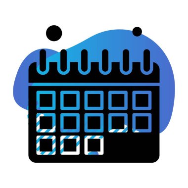  Vektör Takvim Simgesi, vektör illüstrasyonu 