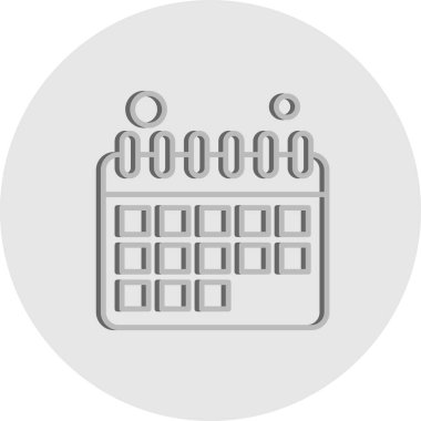  Vektör Takvim Simgesi, vektör illüstrasyonu  