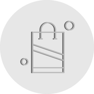 Alışveriş poşeti simgesinin vektör illüstrasyonu