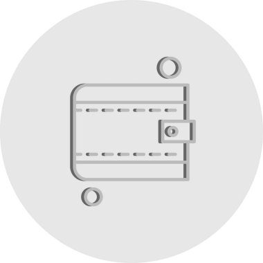 Vektör cüzdanı Ico, vektör illüstrasyonu