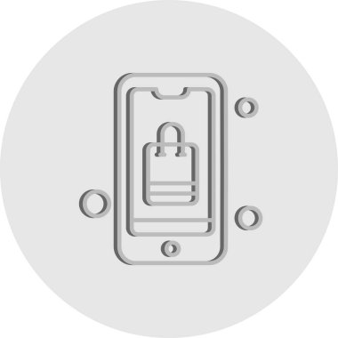 Vektör akıllı telefon simgesi, vektör illüstrasyonu  