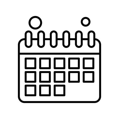  Vektör Takvim Simgesi, vektör illüstrasyonu 