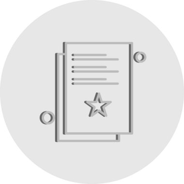 Belgenin vektör illüstrasyonu, basit simge tasarımı