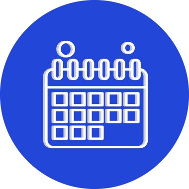  Vektör Takvim Simgesi, vektör illüstrasyonu  